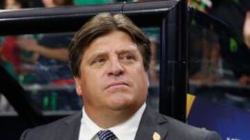 Miguel Herrera, t&eacute;cnico de M&eacute;xico, en un partido de la Copa Oro 2015