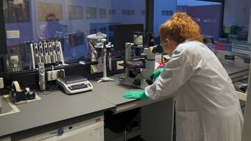 A Johnson &amp; Johnson scientist works in a laboratory during the development and testing of the Janssen coronavirus disease (COVID-19) vaccine candidate in an undated photograph. Johnson &amp; Johnson/Handout via REUTERS. ATTENTION EDITORS - NO RESALES.