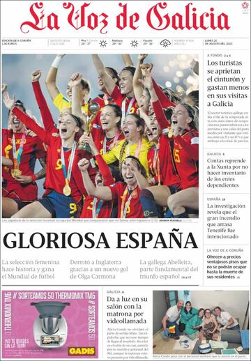 La prensa española, orgullosa de sus campeonas del mundo