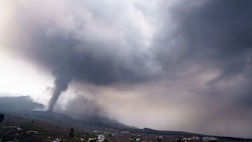 A view of the Cumbre Vieja volcano, which began erupting on Sunday.