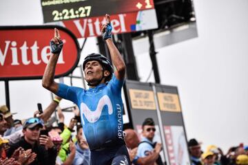 Nairo Quintana protagonizó un ataque de más de 14 kilómetros y logró su primer triunfo en el Tour de Francia de este año.