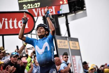 Nairo Quintana protagonizó un ataque de más de 14 kilómetros y logró su primer triunfo en el Tour de Francia de este año.