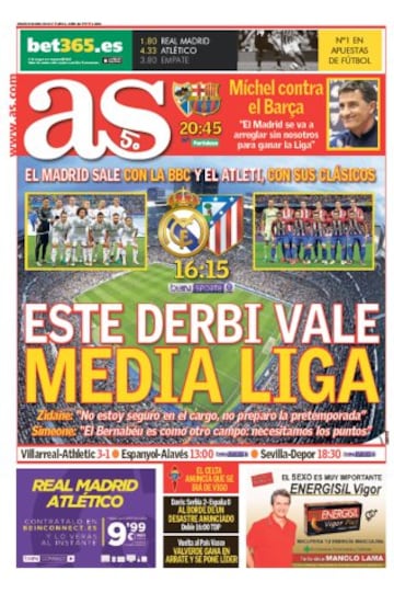 Las portadas de AS de abril