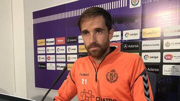 Míchel, durante la rueda de prensa.