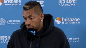 La actitud de Kyrgios en sala de prensa tras caer eliminado