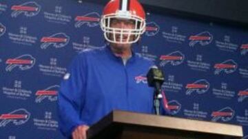 Rex Ryan, con el caso de Clemson en la rueda de prensa de los Bills.