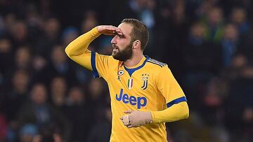 Gonzalo Higuain celebra el gol ante el N&aacute;poles