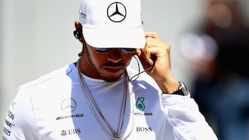 Lewis Hamilton, piloto de Mercedes, en Rusia.