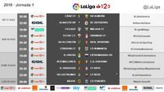 Primera jornada de Segunda Divisi&oacute;n. 