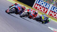 Maverick, Dovizioso y Rossi en acci&oacute;n.