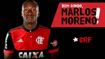 Más competencia para Vinicius: Marlos Moreno llega a Flamengo