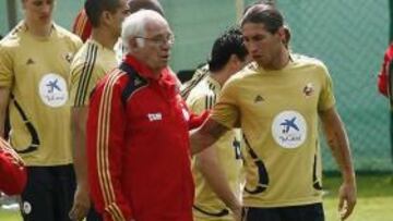 <strong>RESPUESTA.</strong> Las declaraciones de Luis Aragonés no han sentado muy bien a Sergio Ramos.