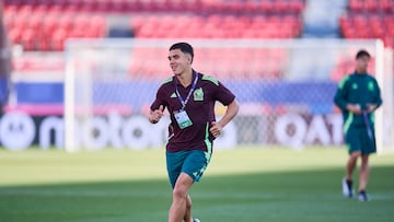 Mateo Levy of Mexico during FIFA U-20 Mens World Cup Chile 2025 match between Mexico (Mexican National Team ) and Argentina as part Quarter-final at Nacional Julio Martinez Pradanos Stadium, on October 11, 2025 in Santiago, Chile.