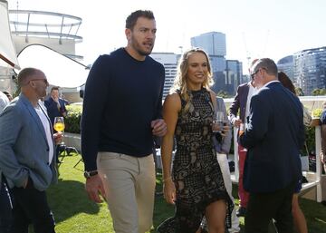 Caroline Wozniacki con su prometido David Lee.