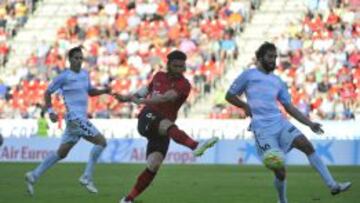 Fran Cruz, durante el encuentro ante el Mallorca.