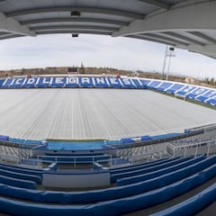 Butarque estrena 'nuevo' césped ante el Real Madrid