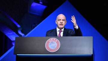 Infantino, el pasado d&iacute;a 3 en el Congreso de la UEFA en &Aacute;msterdam.