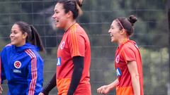 Natalia Gait&aacute;n durante un entrenamiento de la Selecci&oacute;n Colombia Femenina en Bogot&aacute; de cara a Juegos Panamericanos.