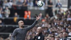 Guardiola, en un partido con el Manchester City.