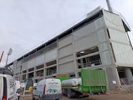 Imagen de la parte trasera de la nueva Tribuna de Anduva.