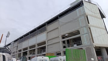 Imagen de la parte trasera de la nueva Tribuna de Anduva.