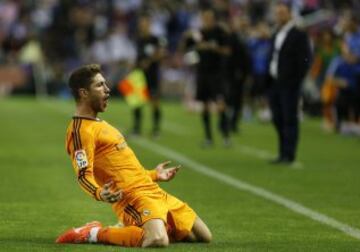 0-1. Sergio Ramos celebra el primer gol.