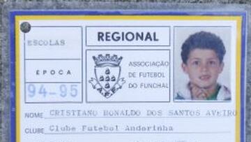 El primer club de Cristiano Ronaldo su camiseta con el "7"