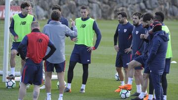 Ziganda con el equipo en Lezama.