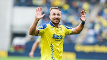 Ontiveros anotó en la ida dos goles de cabeza al Málag