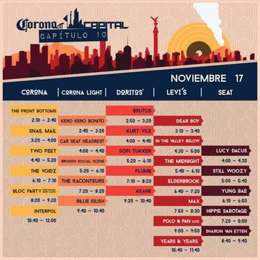 Horarios, artistas, escenarios y fechas del Corona Capital 2019