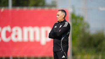 Emilio Ibáñez, psicólogo que trabaja junto a Luis García, este miércoles en la Ciudad Deportiva del Sevilla.