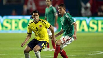 SOCCER/FUTBOL
AMISTOSOS 2012
MEXICO VS COLOMBIA
AZTECAS ANTE CAFETALEROS
Action photo of Radamel Falcaco of Colombia (L) and Hector Moreno of Mexico, during friendly game the the Sun Life stadium of Miami./Foto de accion de Radamel Falcao de Colombia (I) y Hector Moreno de Mexico, durante juego amistoso en el Sun Life stadium de Miami. 29 February 2012. MEXSPORT/OSVALDO AGUILAR