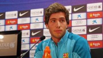Sergi Roberto, en rueda de prensa.