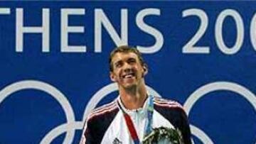 <b>REY DE LOS JUEGOS.</B> Michael Phelps es hasta ahora el gran triunfador de los Juegos de Atenas.