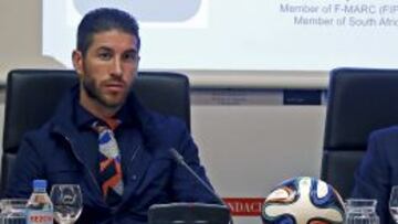 Sergio Ramos, en el acto de la Fundación Mapfre.