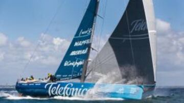 El 'Telefónica' quedó a un paso del podio en la pasada edición de la Volvo Ocean Race.