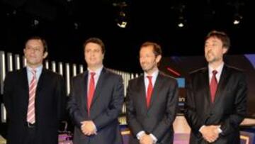 <b>OTRO DEBATE. </b>De izda. a dcha., Rosell, Ferrer, el moderador Joan María Pou, Ingla y Benedito.