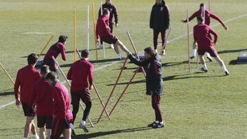 Los de Simeone entrenan con la mirada puesta en la ida de Copa