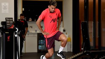 KIRKBY, ENGLAND - JULY 04: (THE SUN OUT, THE SUN ON SUNDAY OUT) Luis Diaz of Liverpool during a pre-season training session at AXA Training Centre on July 04, 2022 in Kirkby, England. (Photo by Andrew Powell/Liverpool FC via Getty Images)