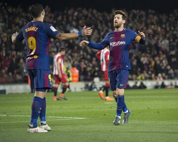 2-1. Leo Messi celebr¨® el segundo gol.