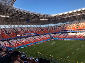 En este estadio estará jugando Colombia su primer partido en Rusia 2018 ante Japón, el equipo entrenó en la cancha.