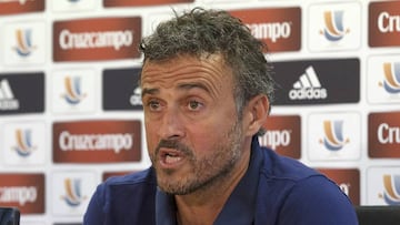 Luis Enrique, en rueda de prensa.