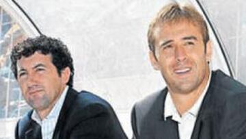 <b>EN 2003. </b>Lopetegui entrenó al Rayo con Mandía como ayudante. Ahora, ambos están en el Madrid.