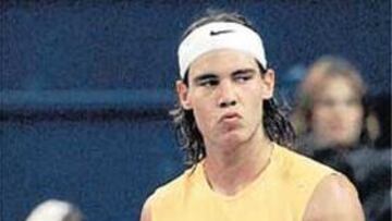 <b>SERIO. </b>Rafa Nadal, en un momento del partido contra James Blake.