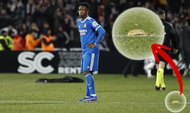 El momento en que tiraron un plátano a Vinicius en el 3-2 del Albacete