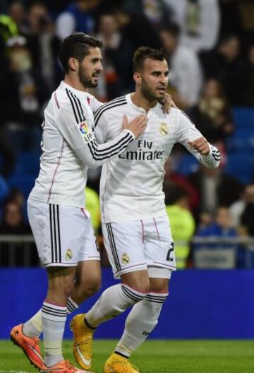 Jesé celebra su gol ante el Cornellà. 5-0.