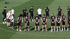 La plantilla del Real Madrid guard&oacute; un minuto de silencio por la muerte de la hija de Luis Enrique.