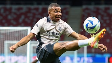 WARSAW, POLAND - AUGUST 13: Kylian Mbappe of Real Madrid during the Real Madrid training session at National Stadium on August 13, 2024 in Warsaw, Poland. (Photo by Charlotte Wilson/Offside/Offside via Getty Images)