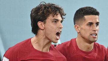 João Félix y João Cancelo, con la selección portuguesa.