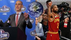 Adam Silver y Kyrie Irving.